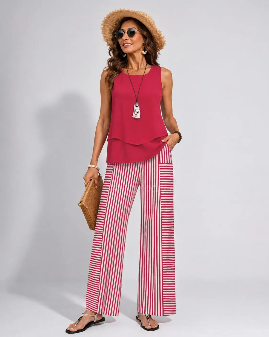 Monica | Completo Due Pezzi a Righe