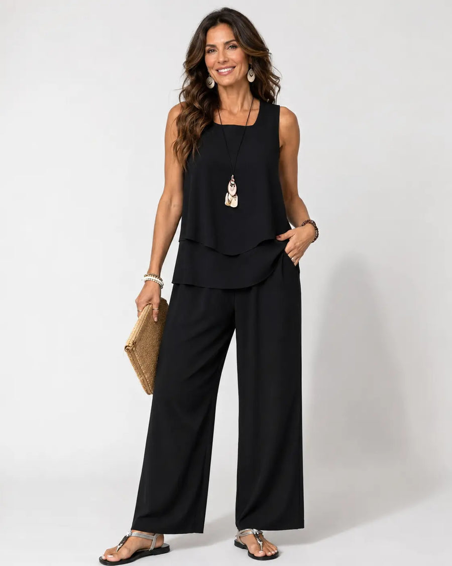Lisa | Completo Due Pezzi con Top Drappeggiato