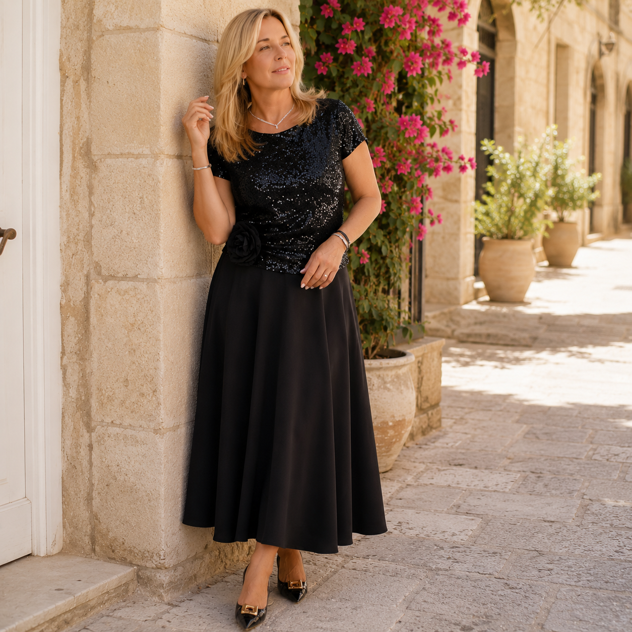 Tiziana | Abito Elegante con Gonna Lunga