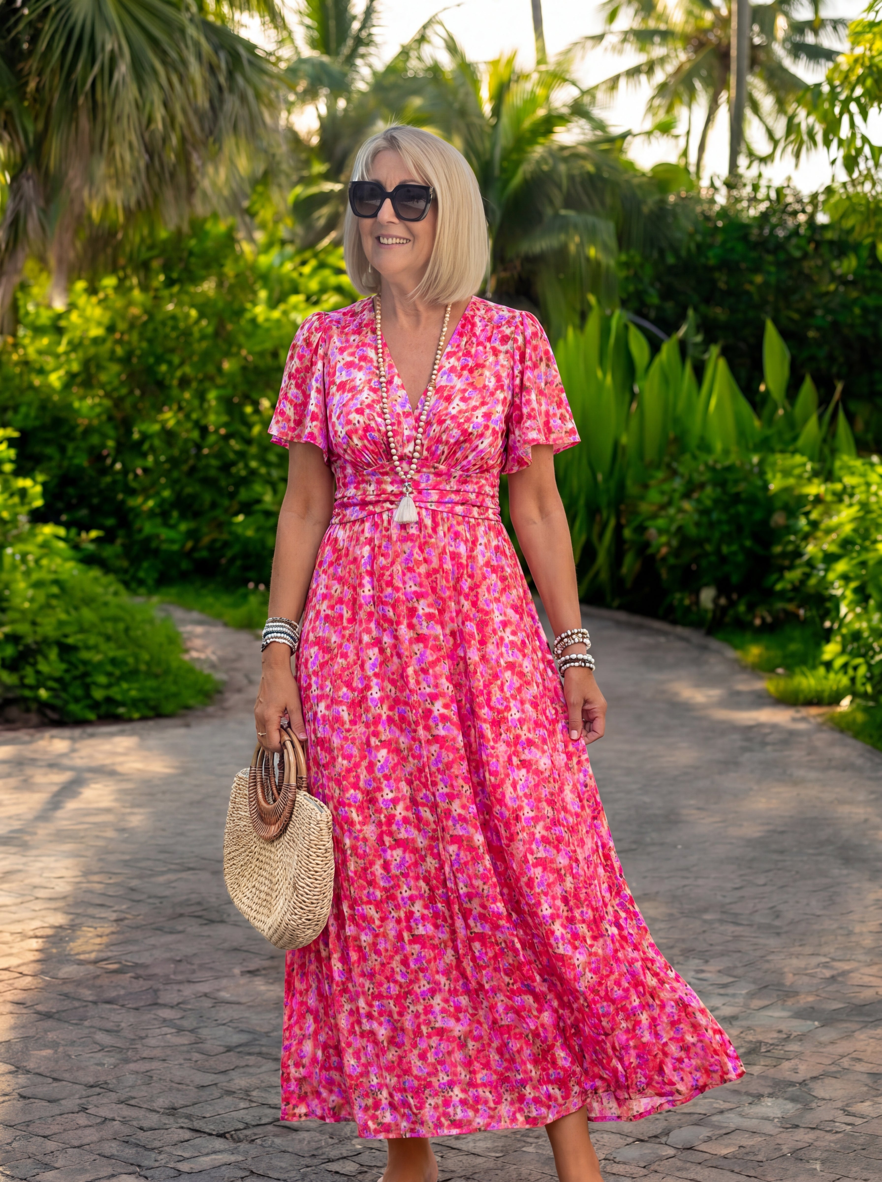 Margherita | Abito Midi Floreale Eleganza Naturale