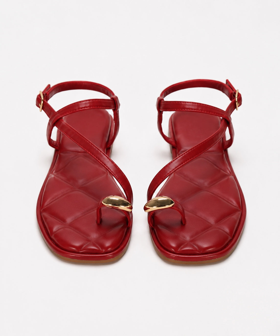 Adelia | Sandali Flat con Anello Decorativo