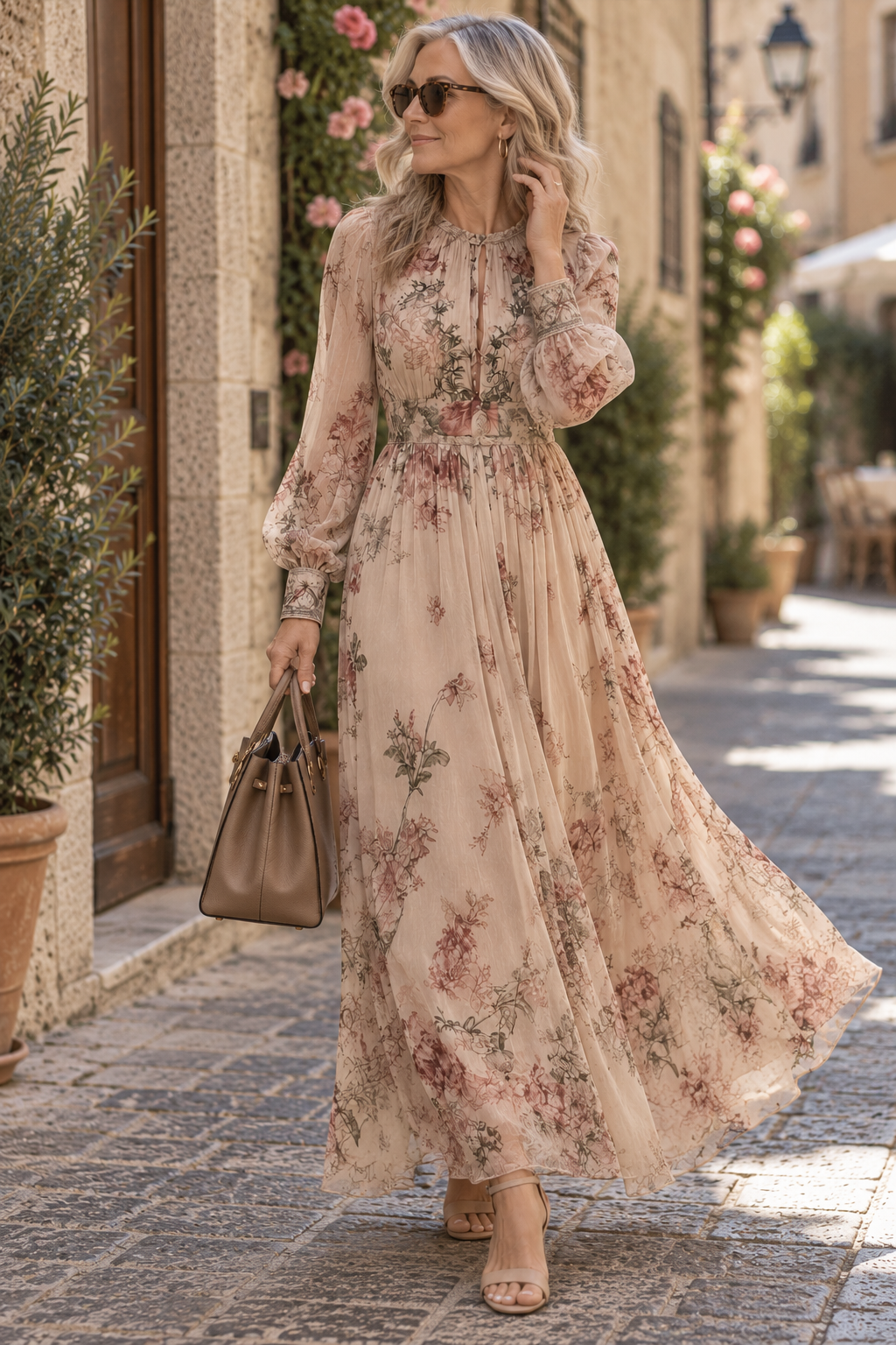 Kayla | Abito Lungo Floreale Elegante