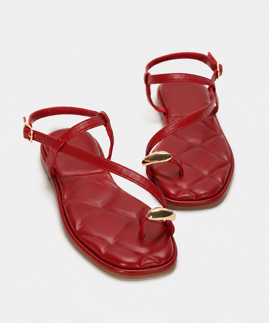 Adelia | Sandali Flat con Anello Decorativo