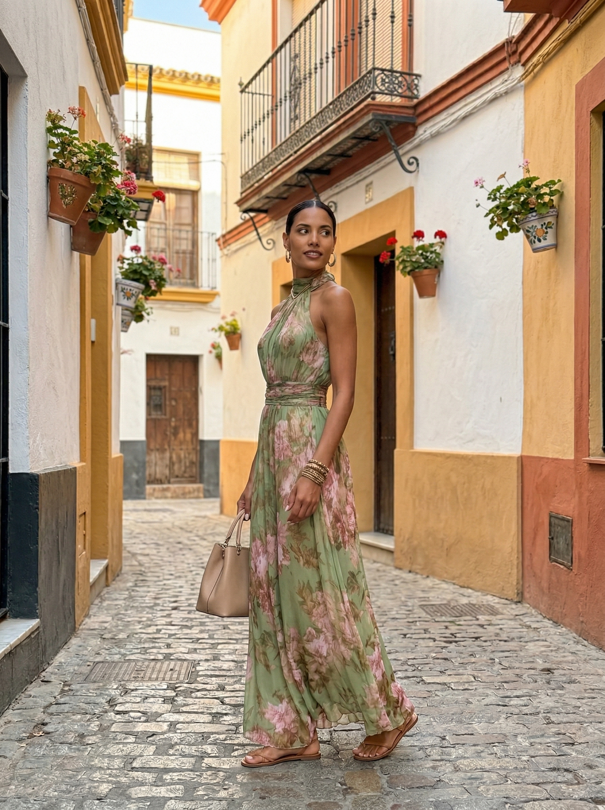 Aurora | Abito Halter Floreale