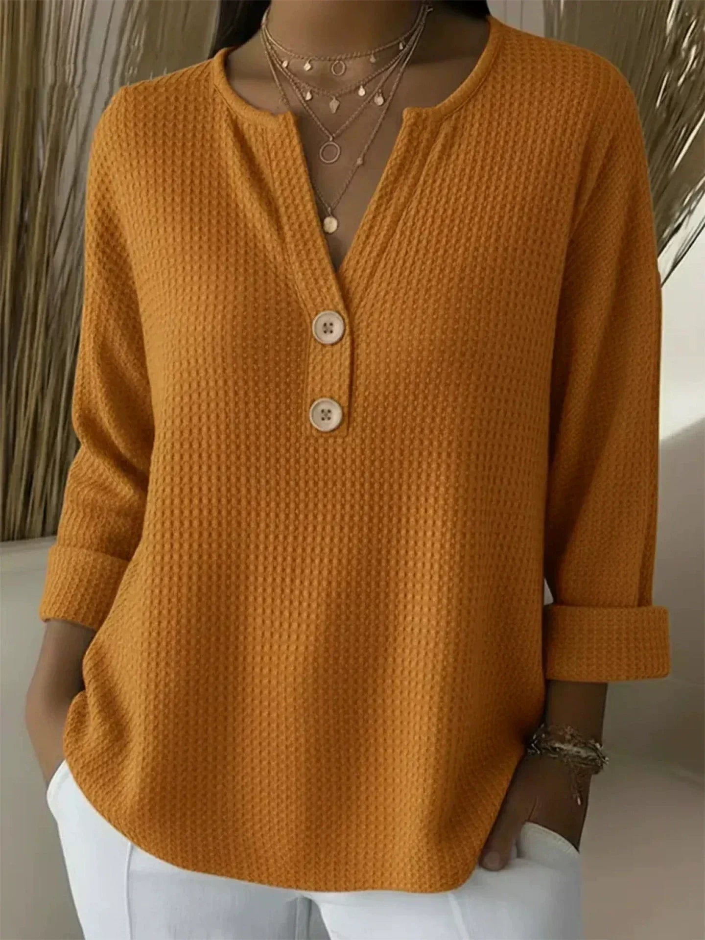 Evela | Maglia Henley con Bottoni