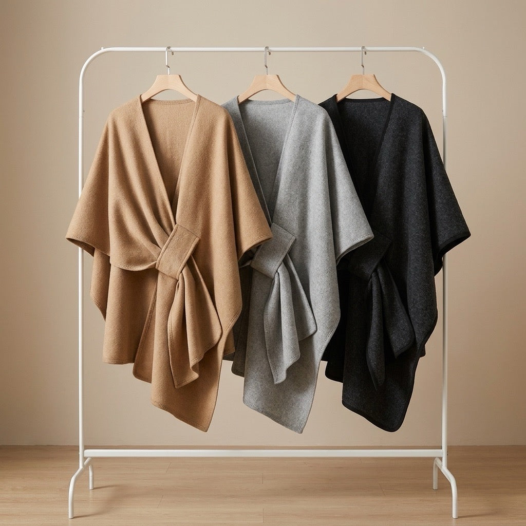 Akari | Poncho con Passante Frontale