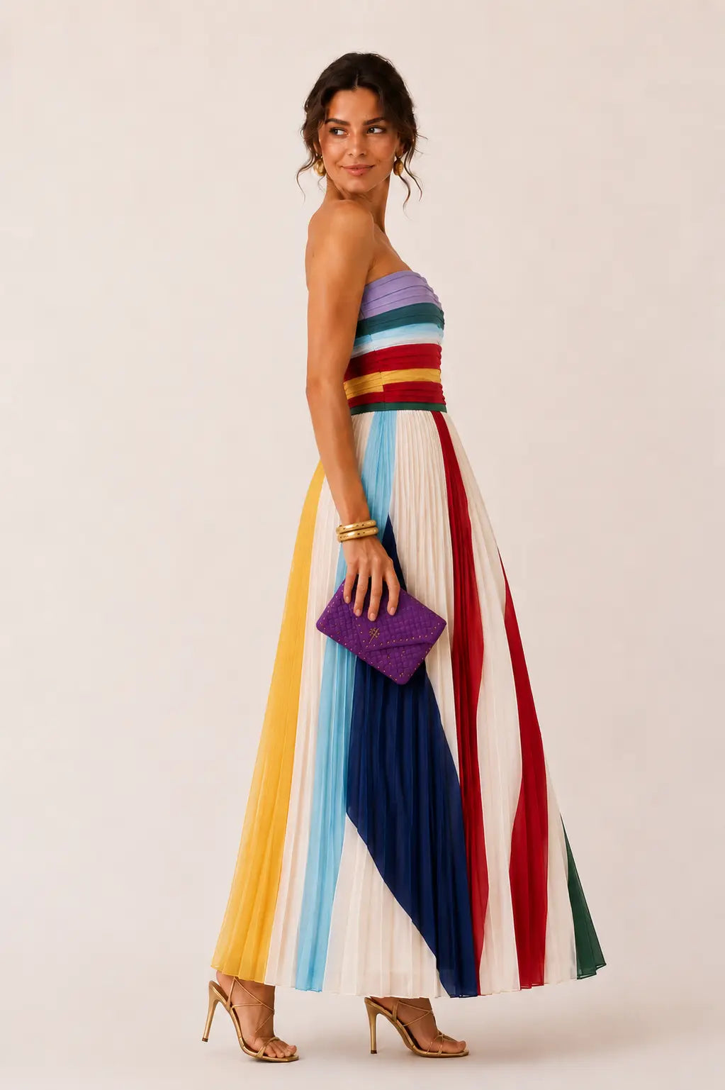 Donatella | Abito Plissé Multicolor