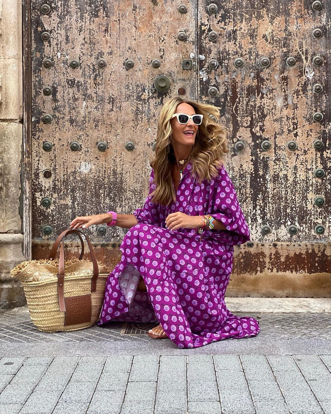 Vanessa | Abito Lungo Boho Fantasia Geometrica
