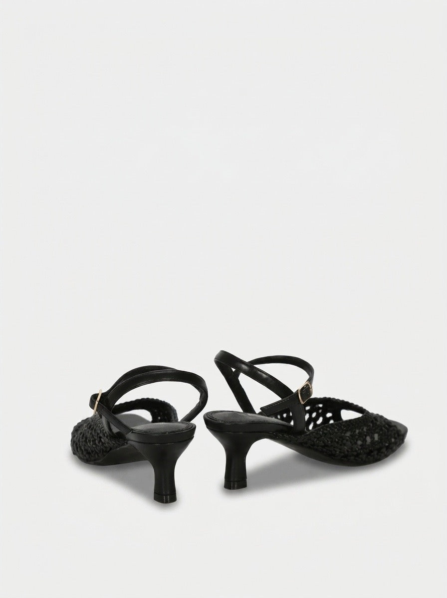 Ornella | Sandali Slingback Traforati con Tacco