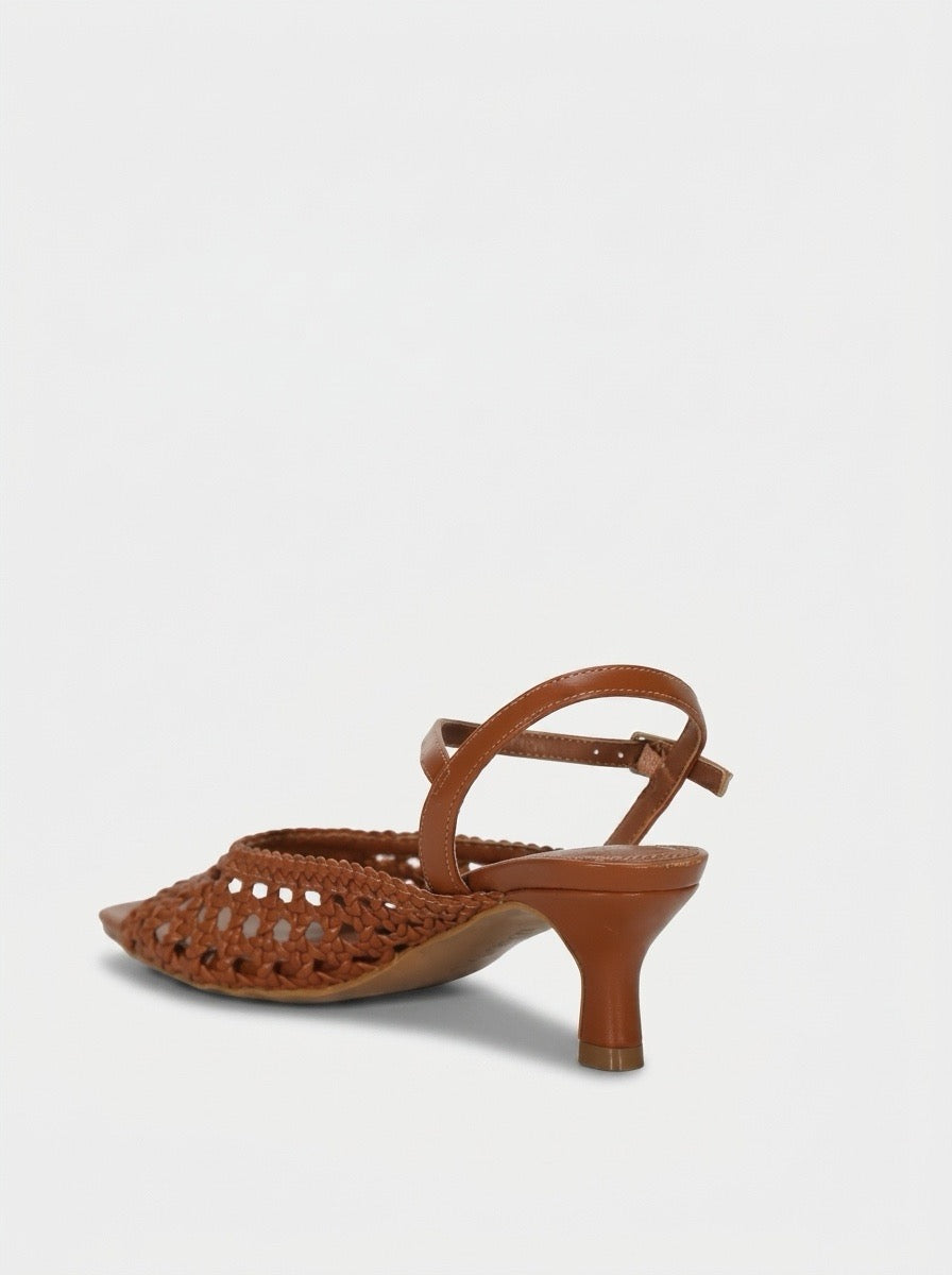Ornella | Sandali Slingback Traforati con Tacco