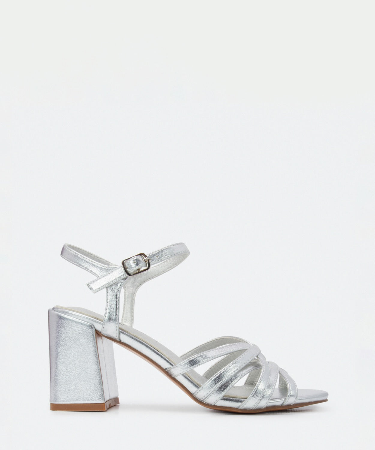 Francesca | Sandali Metallizzati con Fasce Intrecciate