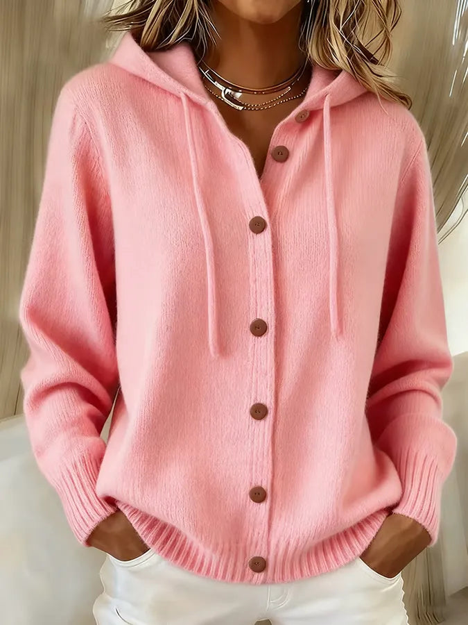 Maria | Cardigan con Cappuccio e Bottoni