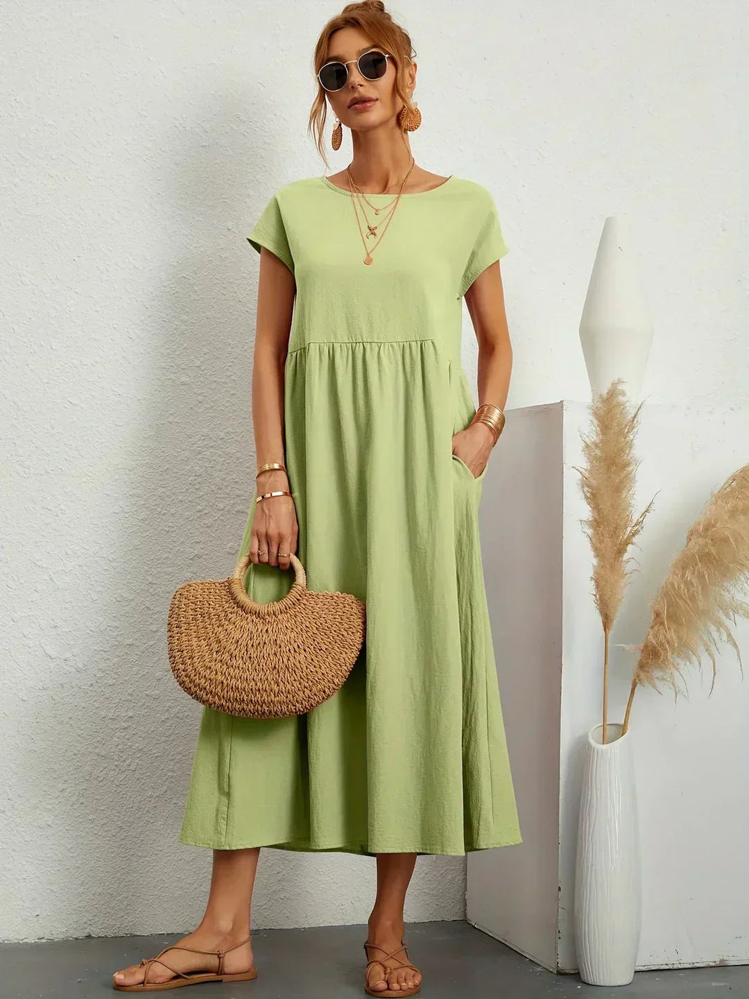 Gabrielle | Abito Midi Elegante e Fluido