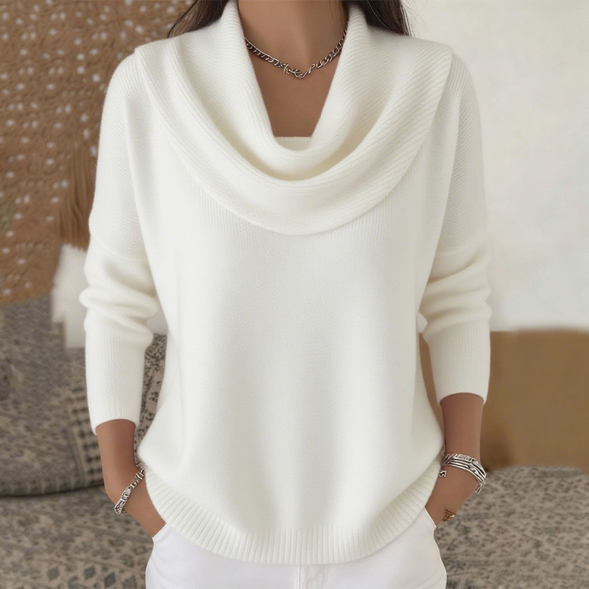 Calista | Maglione con Collo Drappeggiato