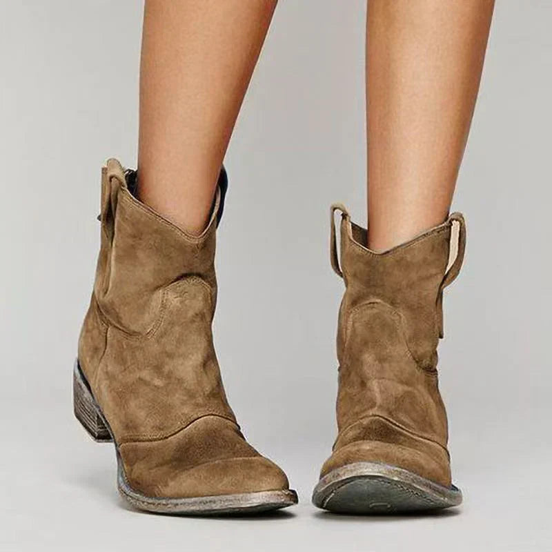 Virginia | Stivaletti in Camoscio dallo Stile Western
