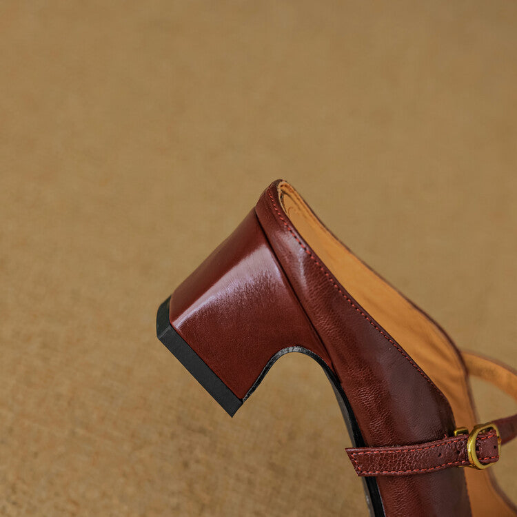 Manuela | Mules Mary Jane con Tacco
