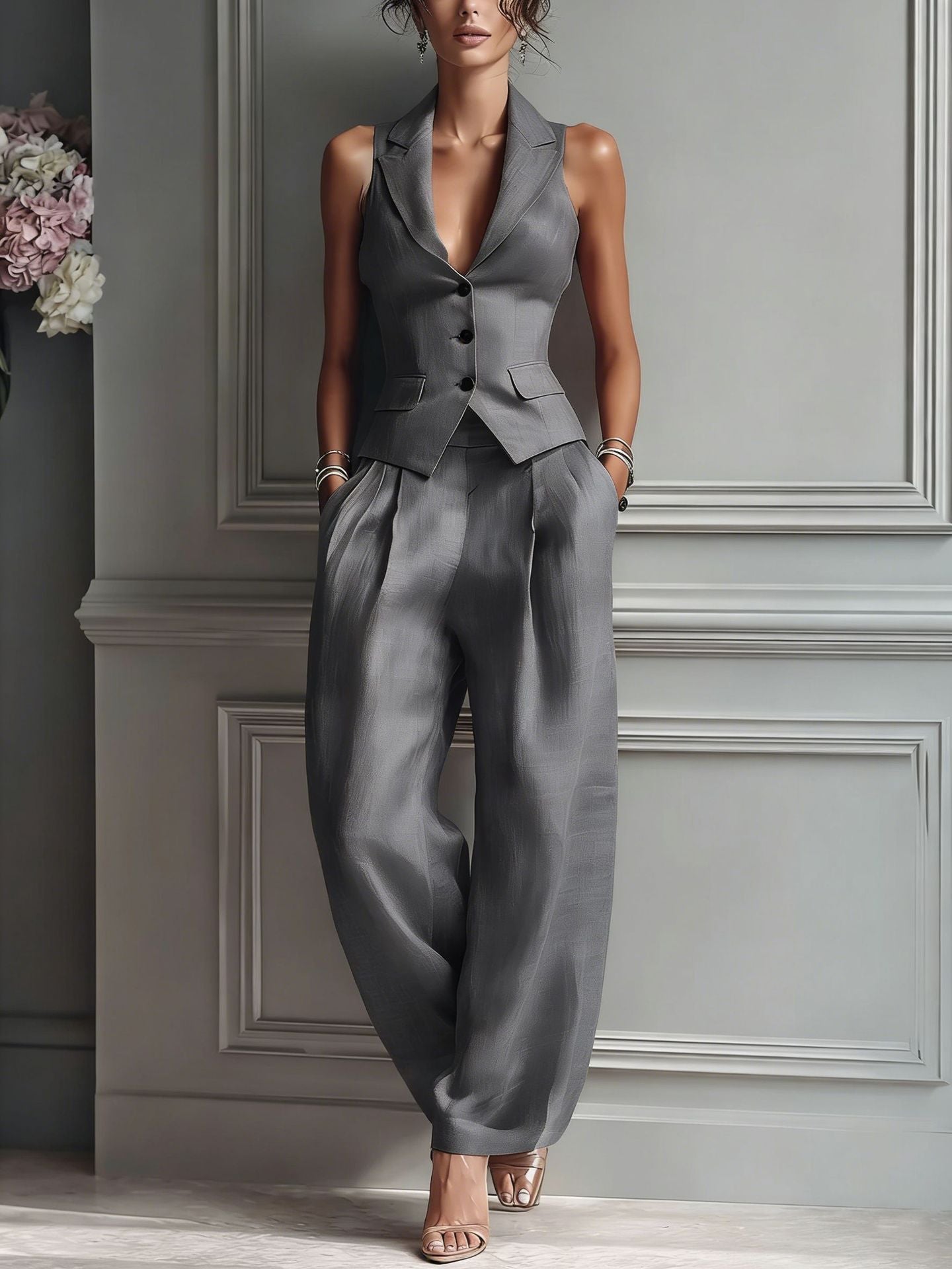 Daniela | Completo Due Pezzi con Gilet Elegante