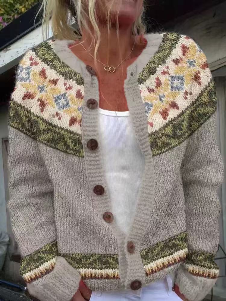Vincenza | Cardigan con Motivo Jacquard