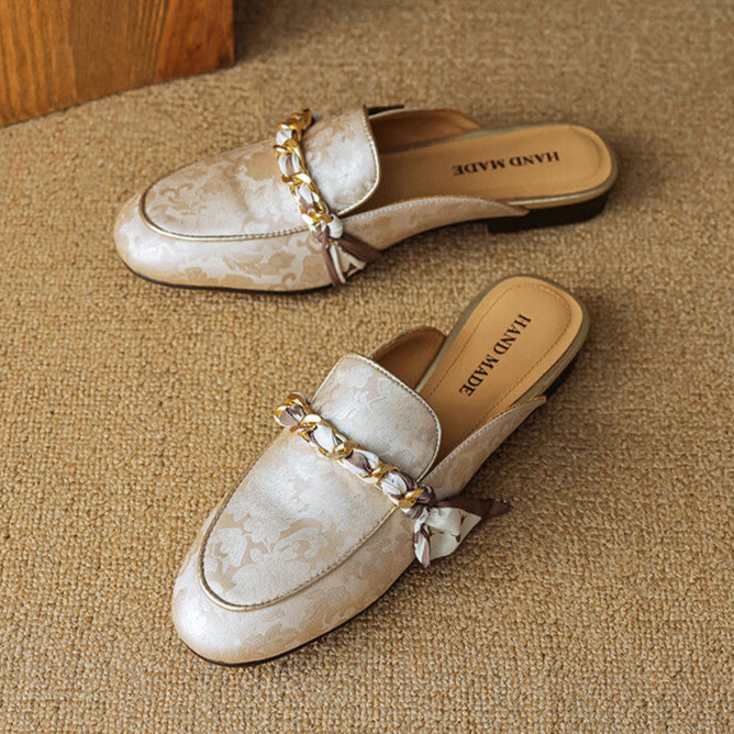 Marisa | Mules Mocassino con Catena Decorativa