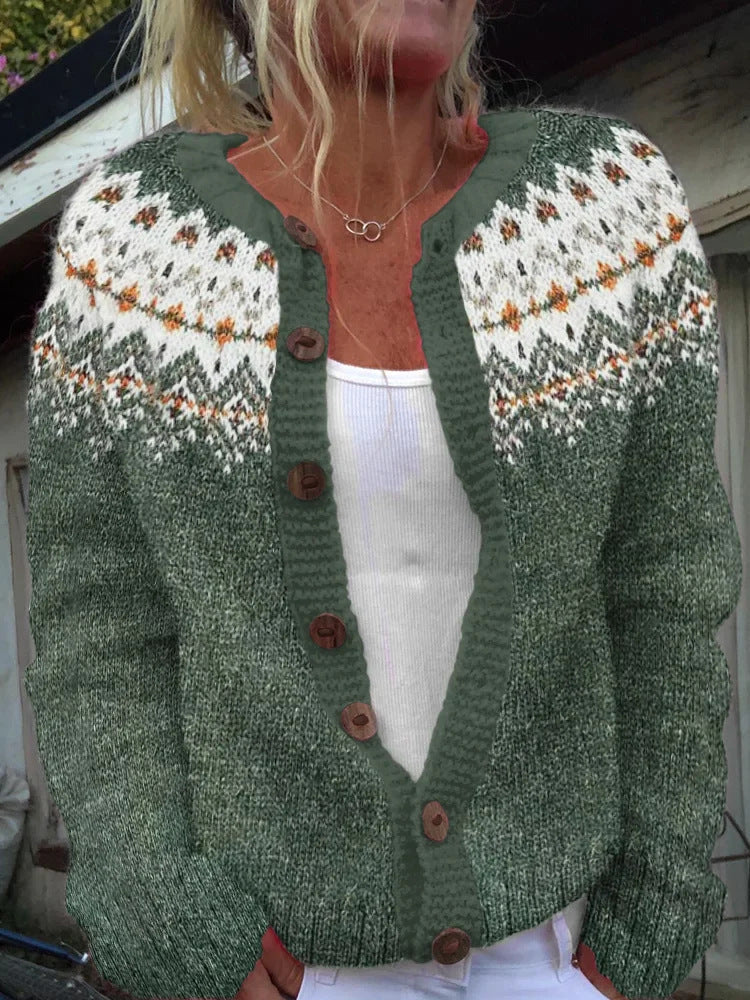 Venere | Cardigan con Motivo Jacquard