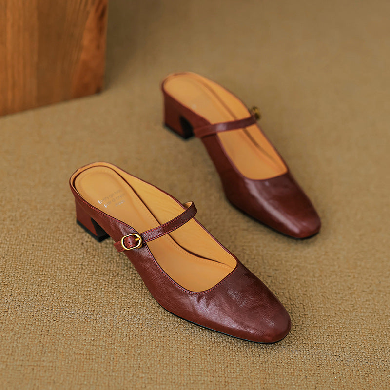 Manuela | Mules Mary Jane con Tacco