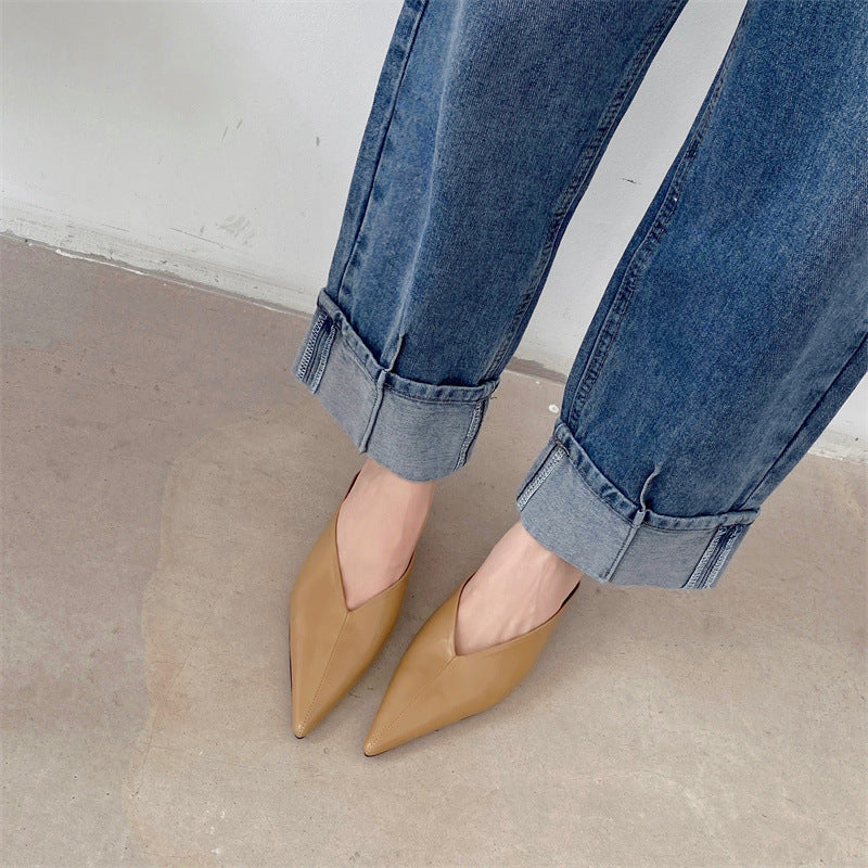 Caterina | Mules a Punta con Scollo a V