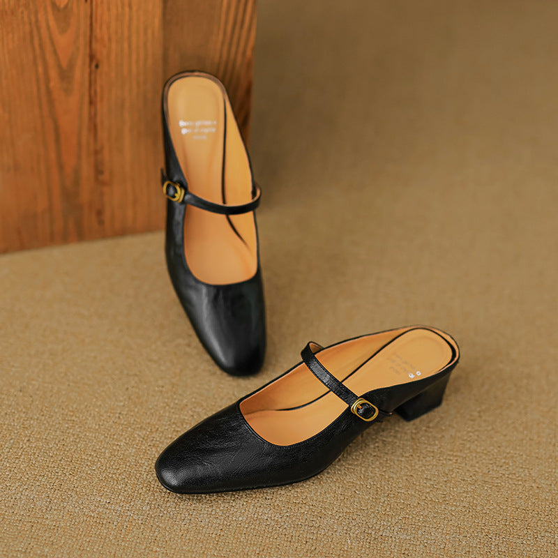 Manuela | Mules Mary Jane con Tacco