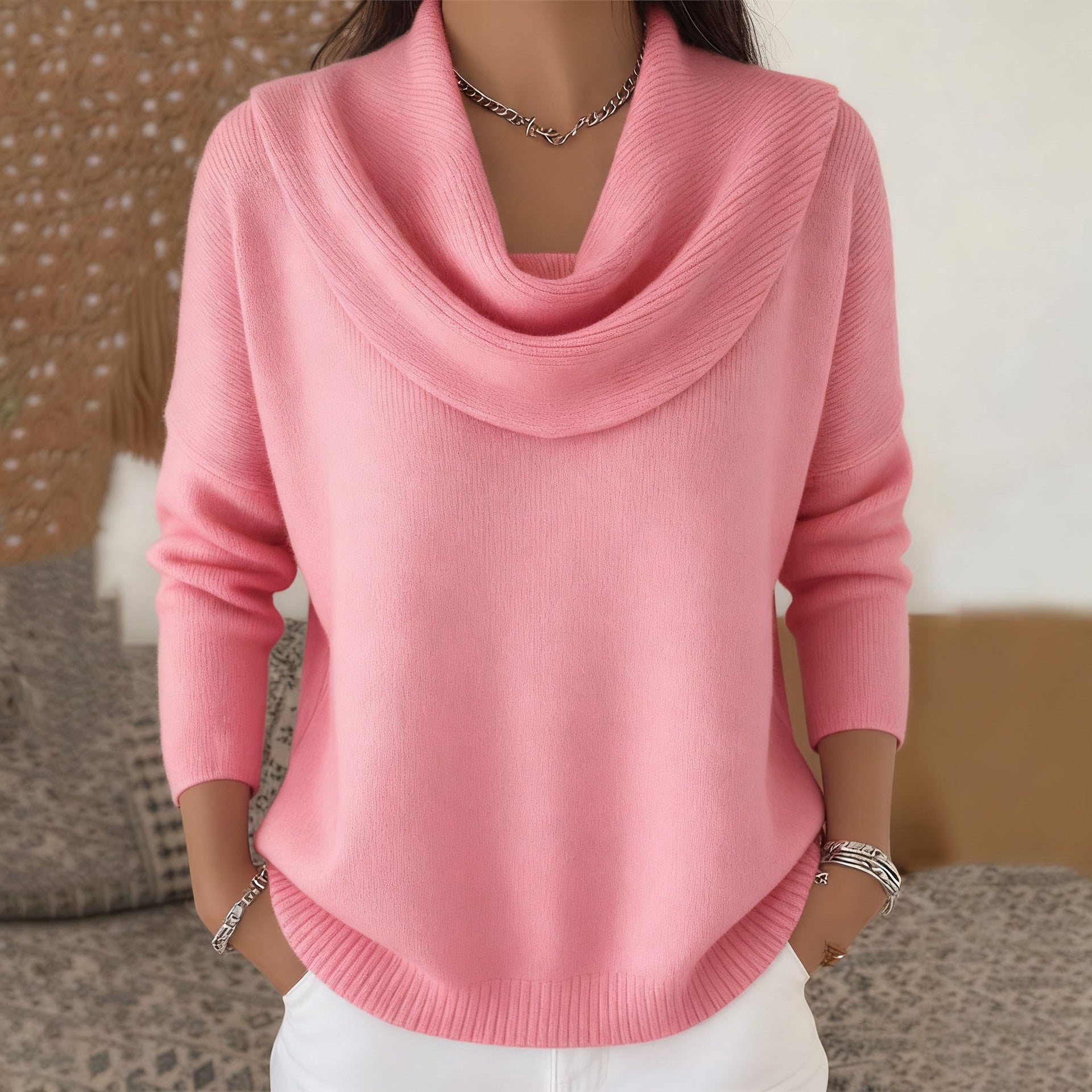 Calista | Maglione con Collo Drappeggiato