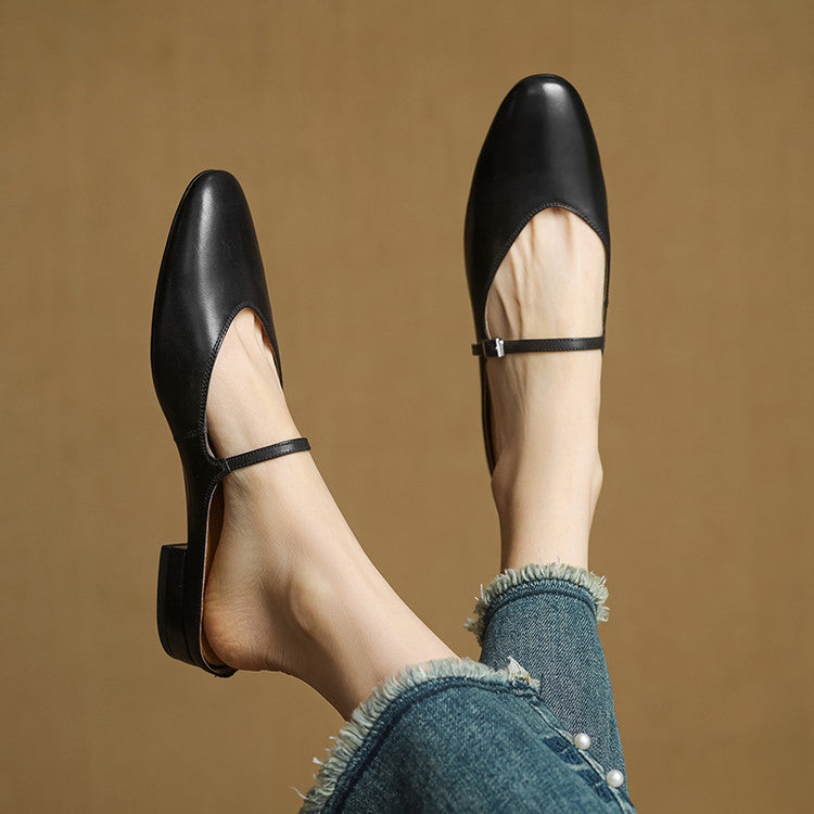 Luciana | Mules Mary Jane a Punta Mandorla