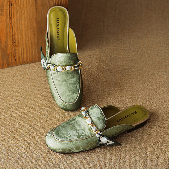 Marisa | Mules Mocassino con Catena Decorativa