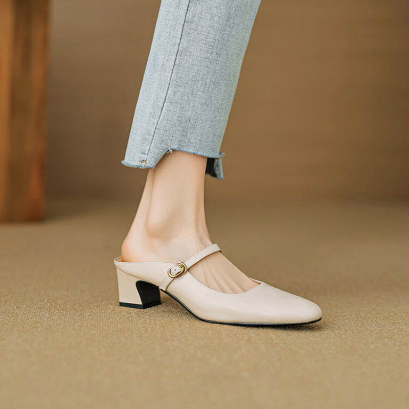 Manuela | Mules Mary Jane con Tacco