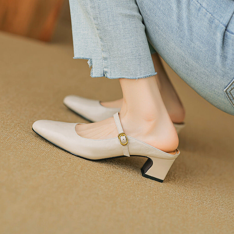 Manuela | Mules Mary Jane con Tacco
