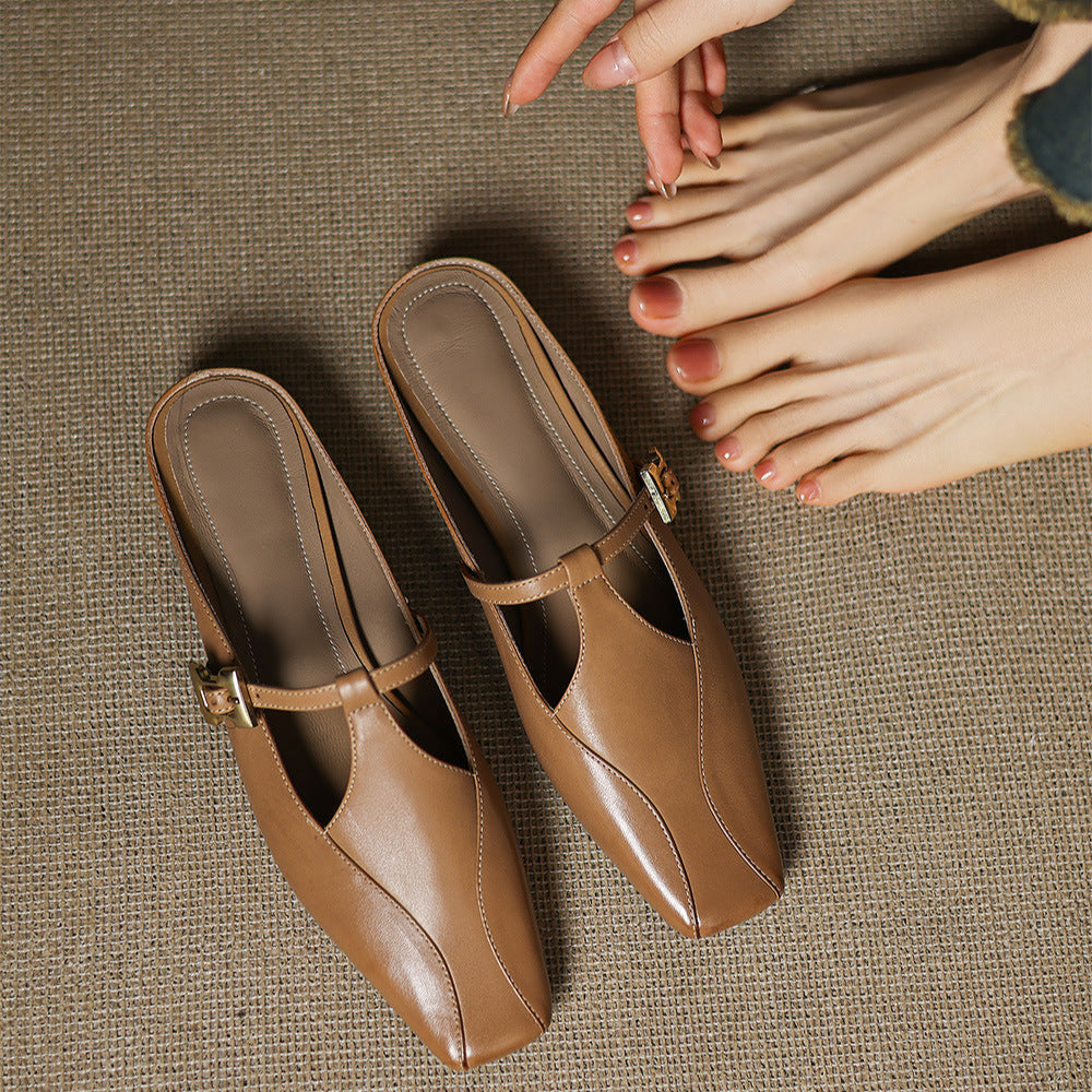 Lavinia | Mules con Cinturino a T
