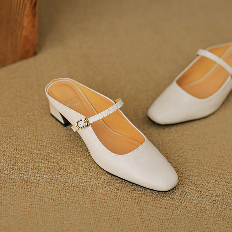 Manuela | Mules Mary Jane con Tacco
