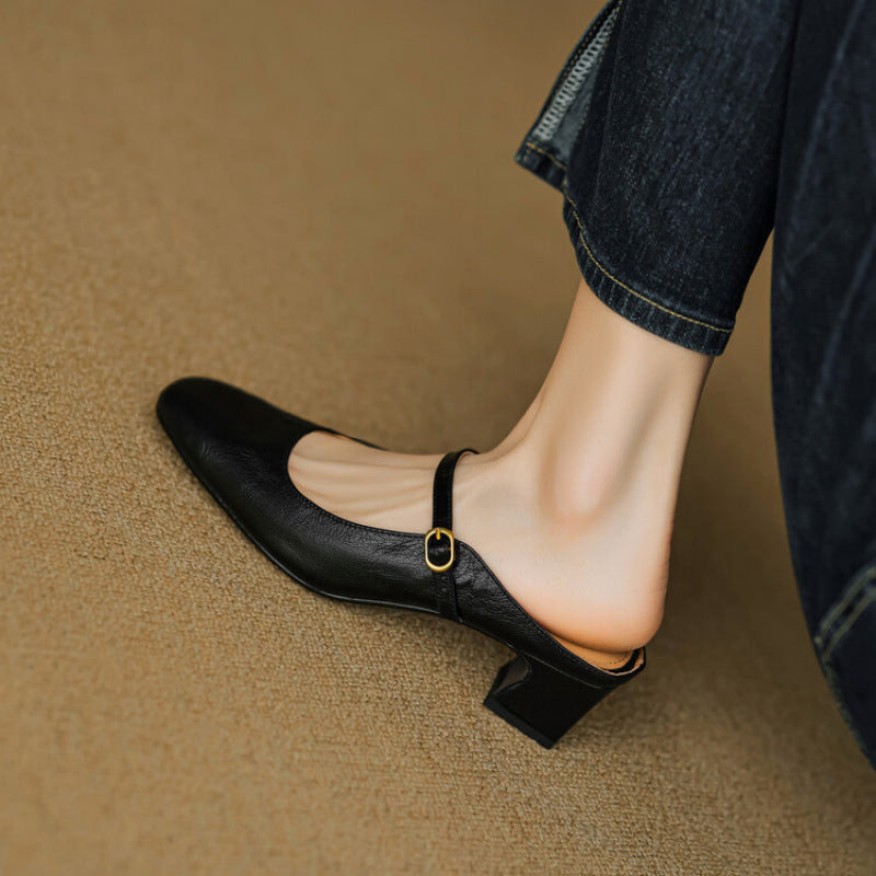 Manuela | Mules Mary Jane con Tacco