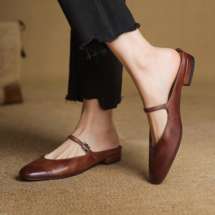 Luciana | Mules Mary Jane a Punta Mandorla