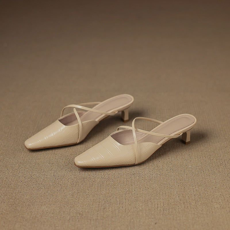 Cris | Mules a Punta con Cinturini Incrociati