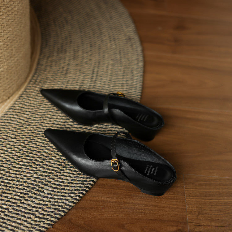 Luna | Mules Mary Jane a Punta