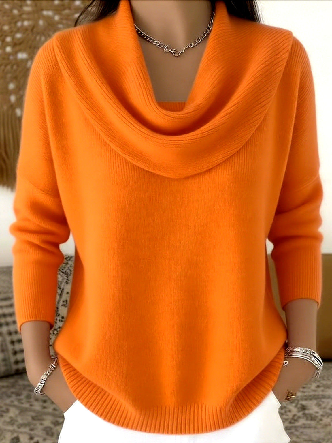 Calista | Maglione con Collo Drappeggiato