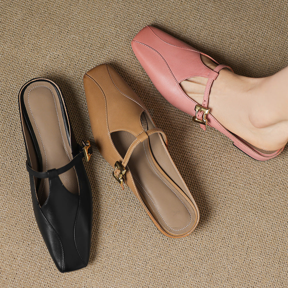 Lavinia | Mules con Cinturino a T