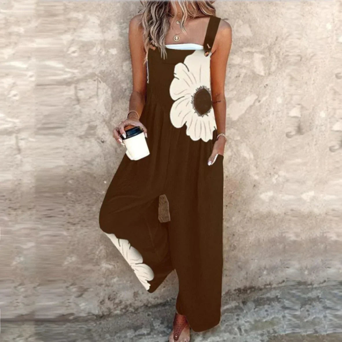 Roberta | Salopette con Maxi Fiore