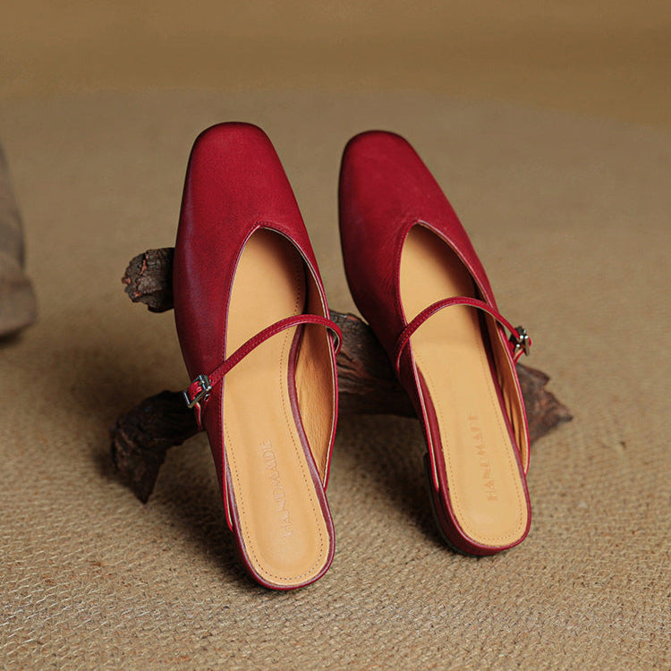 Carol | Mules Mary Jane a Punta Quadrata