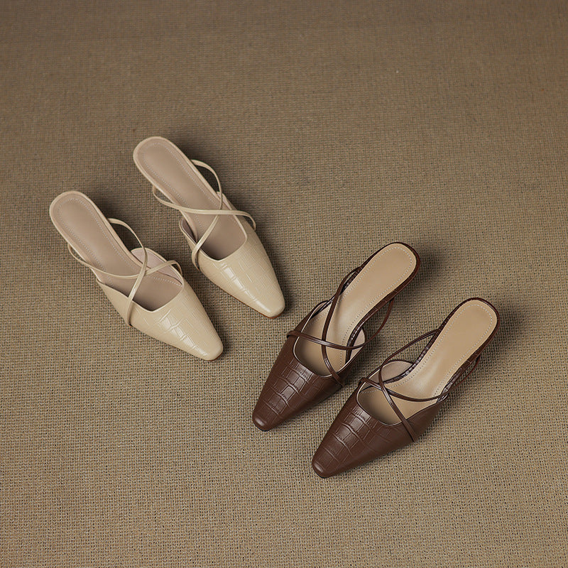 Cris | Mules a Punta con Cinturini Incrociati