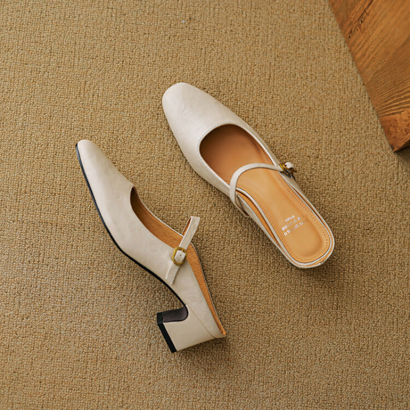 Manuela | Mules Mary Jane con Tacco