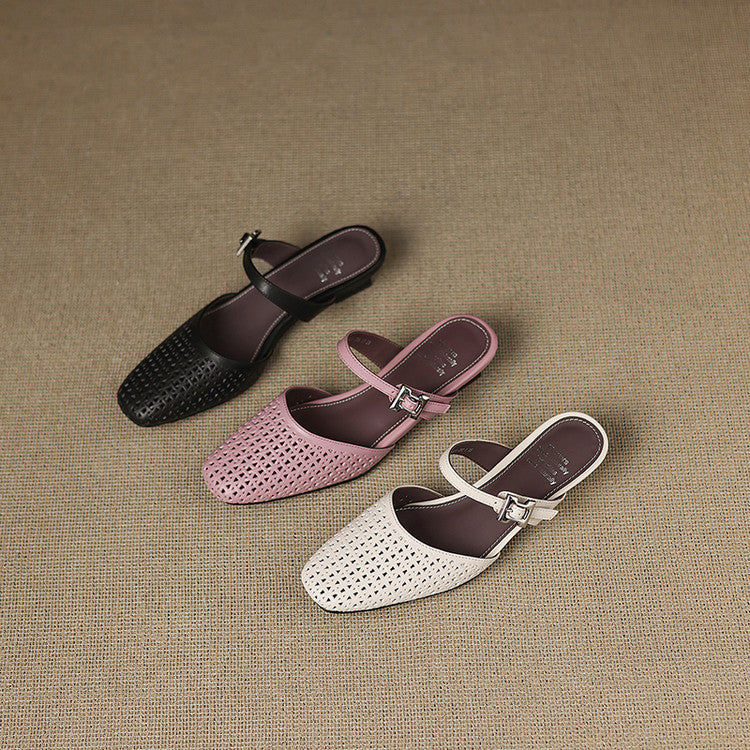 Lou | Mules Traforate con Cinturino