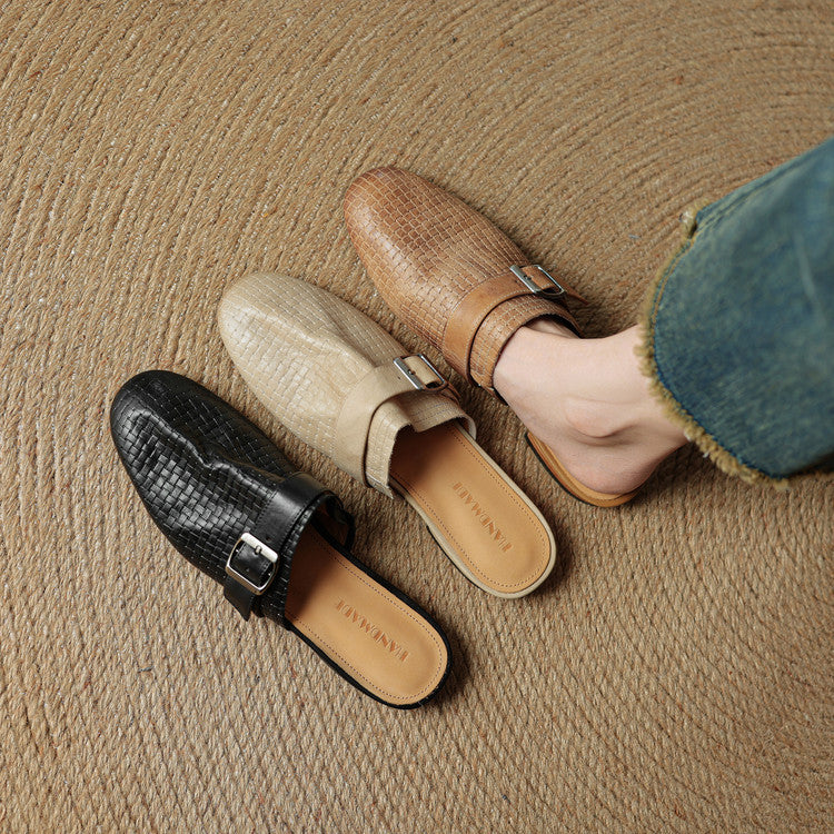 Angela | Mules Intrecciate con Fibbia