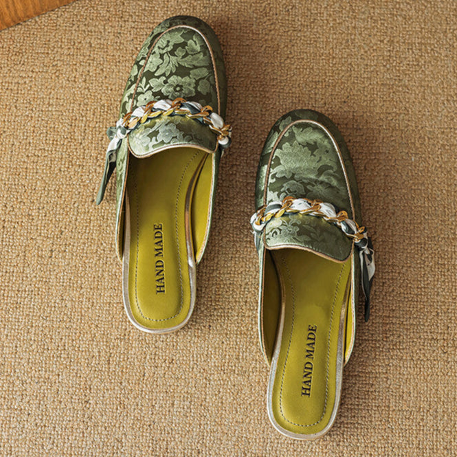 Marisa | Mules Mocassino con Catena Decorativa