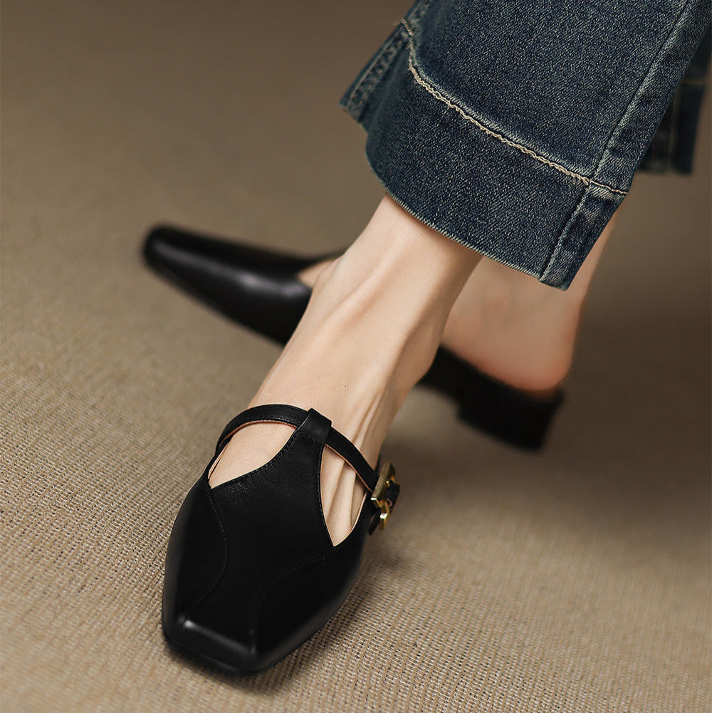 Lavinia | Mules con Cinturino a T