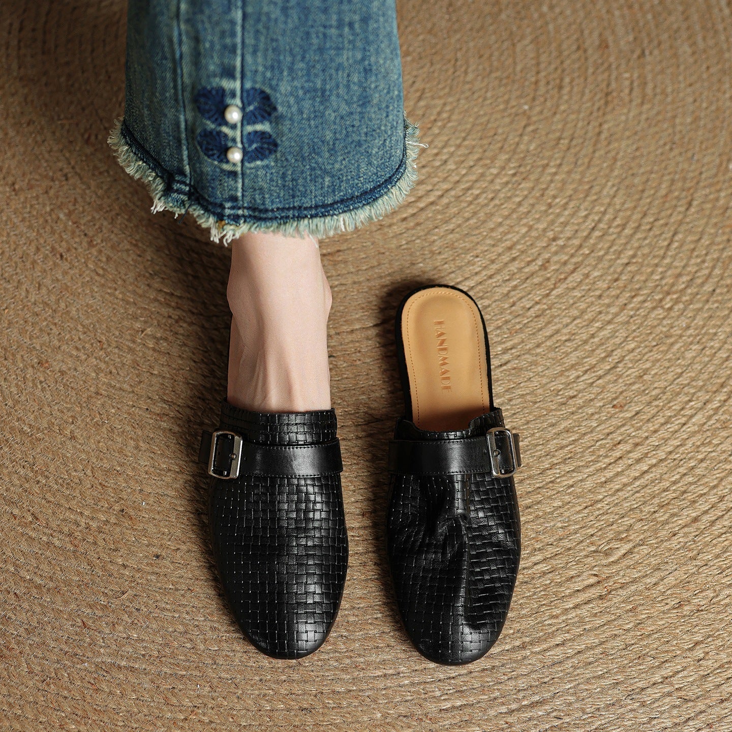 Angela | Mules Intrecciate con Fibbia