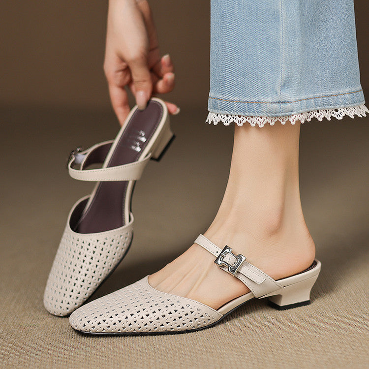 Lou | Mules Traforate con Cinturino